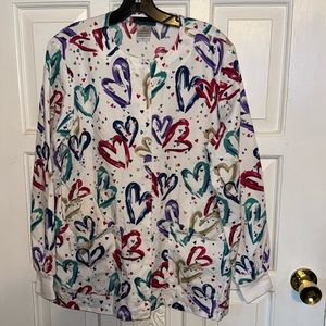 Cherokee #350 Heartbeat Snap Front Warm-Up Jacket Size XS